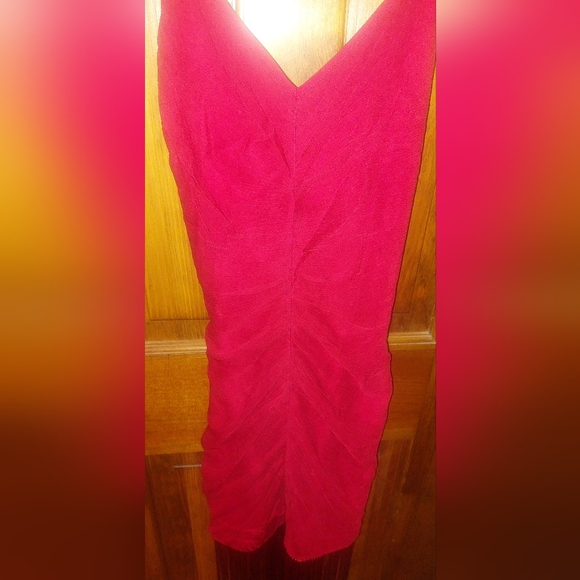 Anthropologie Vineet Bahl Sleeveless V-Neck Fringe Maxi Dress in Red - Picture 11 of 16